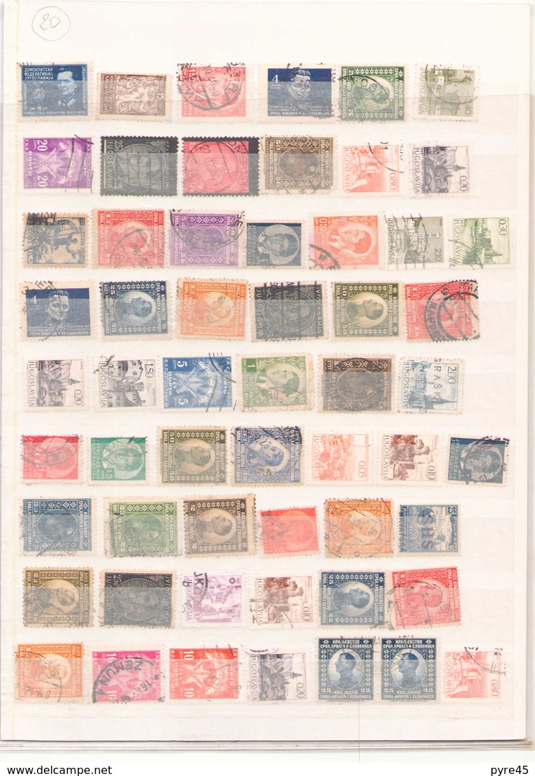 YOUGOSLAVIE LOT DE 114 TIMBRES TOUT ETAT PRINCIPALEMENT OBLITERE - Collections, Lots & Séries