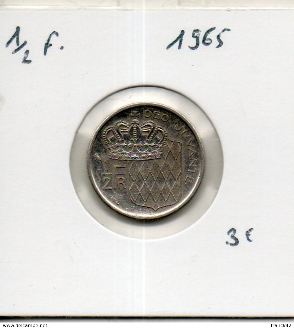 Monaco. 1/2 Franc 1965 - 1960-2001 Neue Francs
