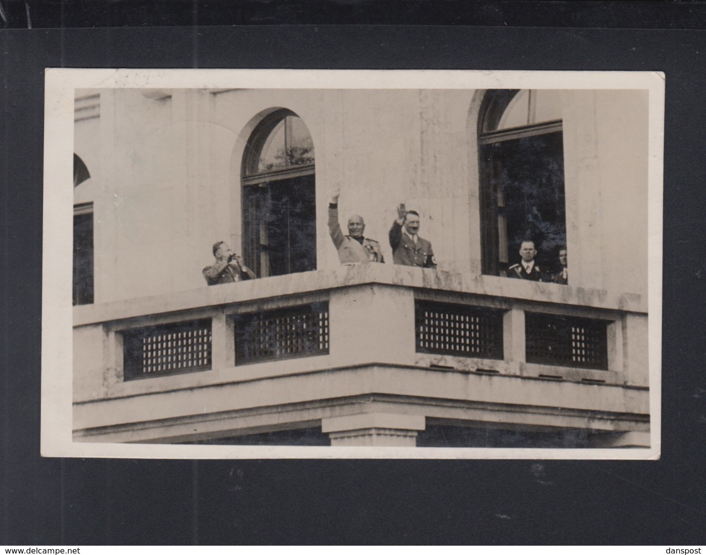 Dt. Reich AK Hitler Und Mussolini Auf Dem Balkon 1937 - Personaggi Storici