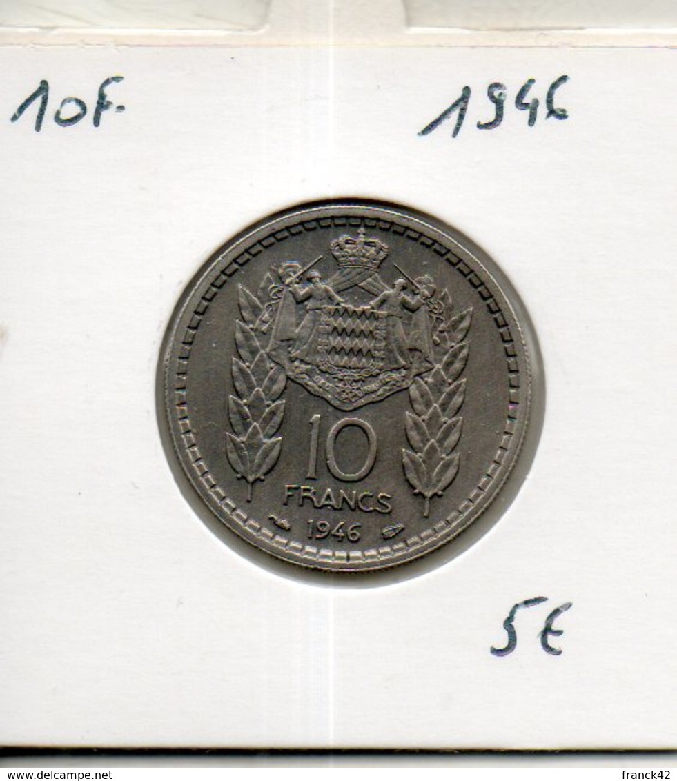 Monaco. 10 Francs 1946 - 1922-1949 Louis II