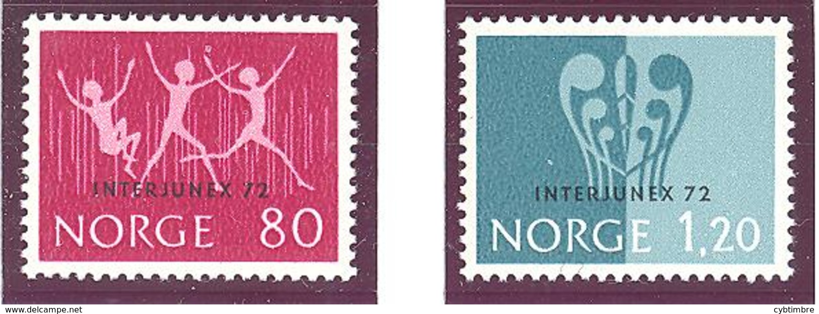 Norvege : Yvert N° 609/610**; MNH; Exposition Philatélique; Cote 8.00€ - Neufs