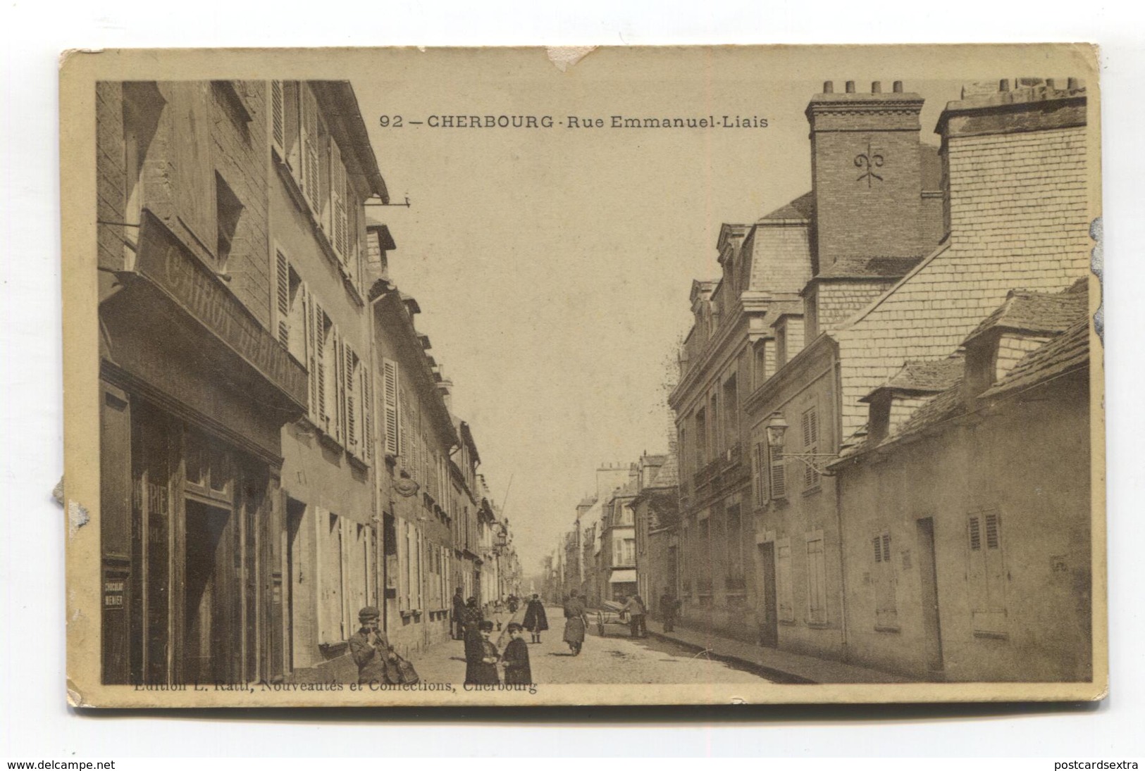 Cherbourg - Rue Emmanuel-Liais - CPA De 1908 - Cherbourg