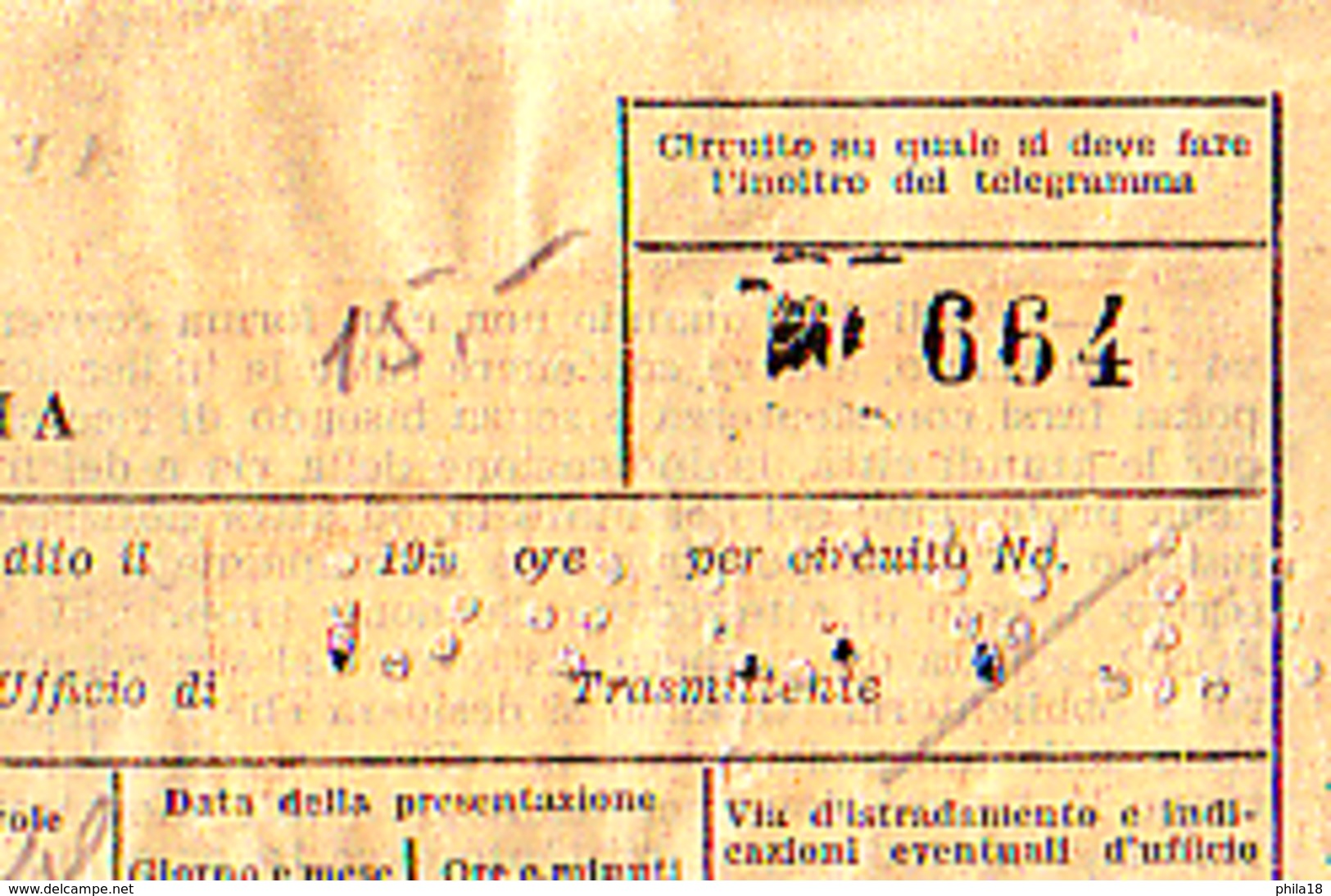 TELEGRAMME AVEC LE MESSAGE TIMBRES DE GRANDE BRETAGNE SURCHARGES B A ERITREA 10 SHILLINGS - 5 SHILLINGS 23-11-51 - Erythrée