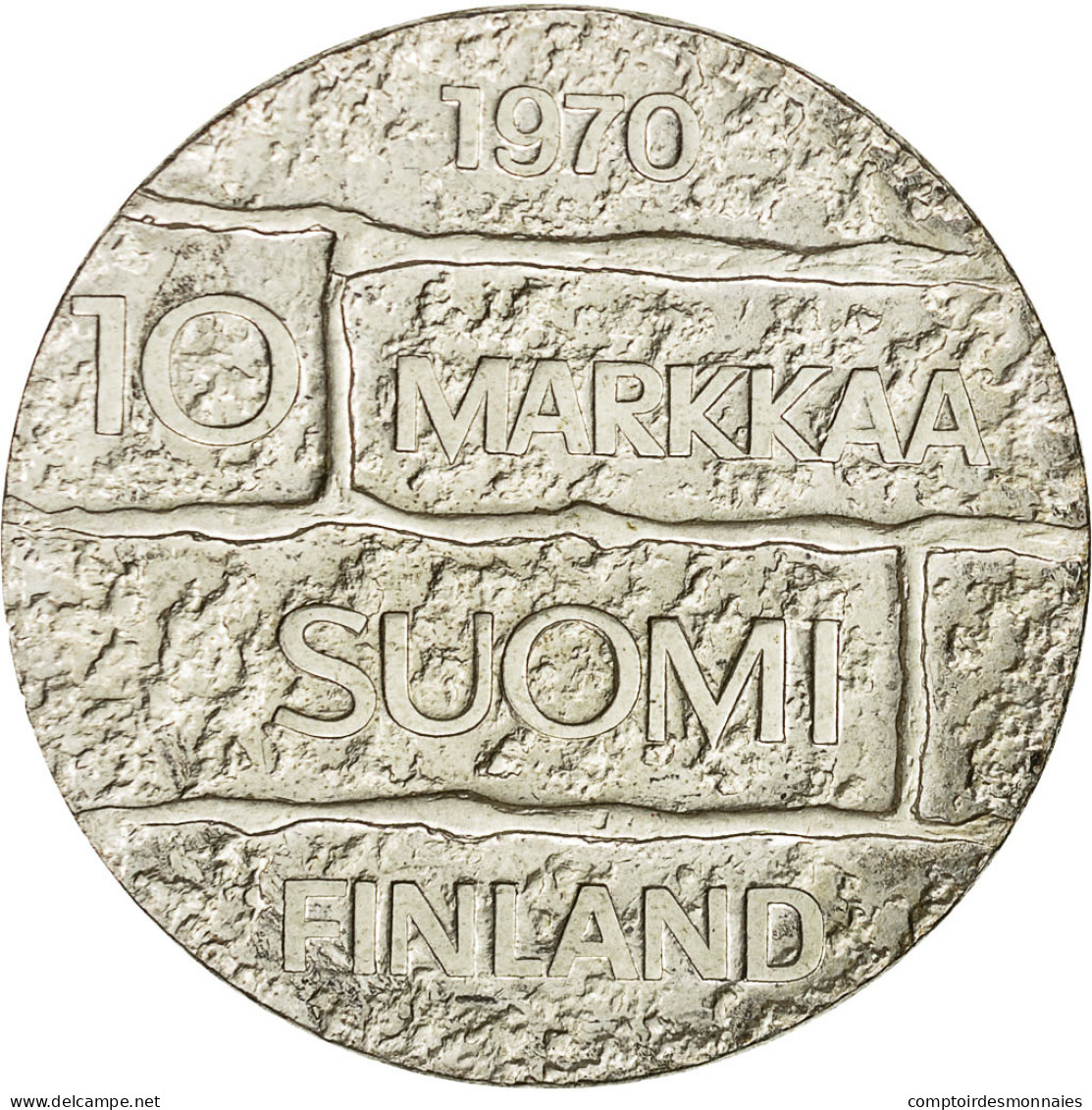 Finlande, 10 Markkaa, 1970, SUP, Argent, KM:51 - Finlande