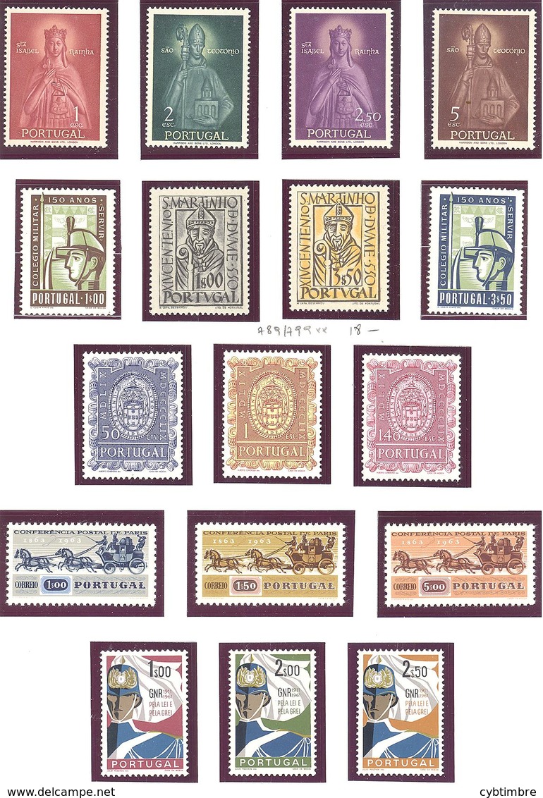 Portugal: Yvert N° 845/848 811/812 870 872 919-921 891/893 **; MNH; Cote 58.50€ - Neufs