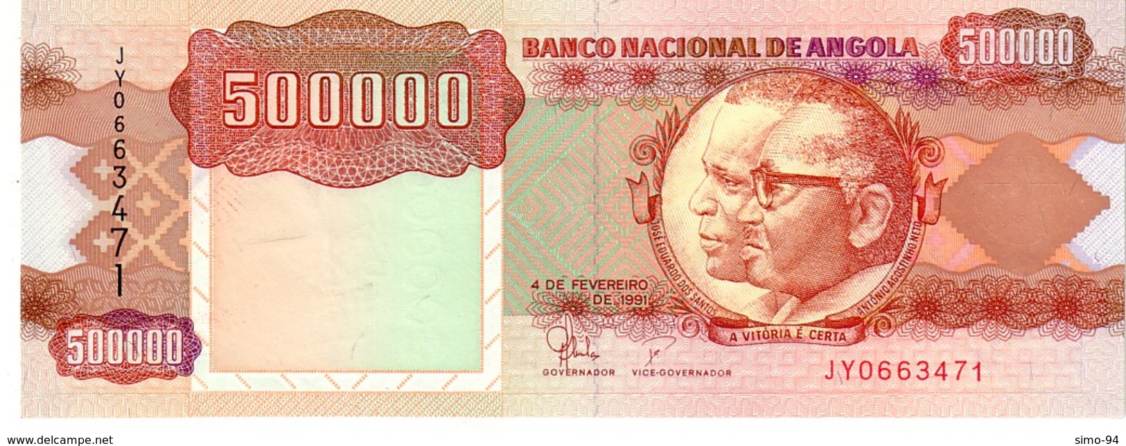 Angola P.134 500000 Kwanzas  1991 Unc - Angola