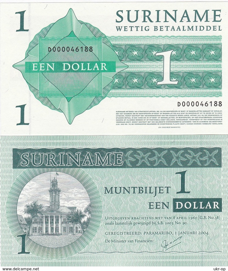 Suriname - 1 Dollar 2004 UNC Ukr-OP - Suriname