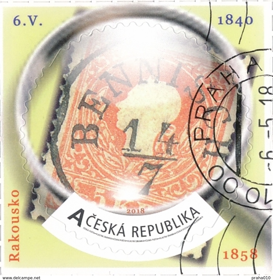 Czech Rep. / My Own Stamps (2018) 0788 (o): The World Of Philately - Postage Stamps Of The Austrian Empire (1858) - Oblitérés