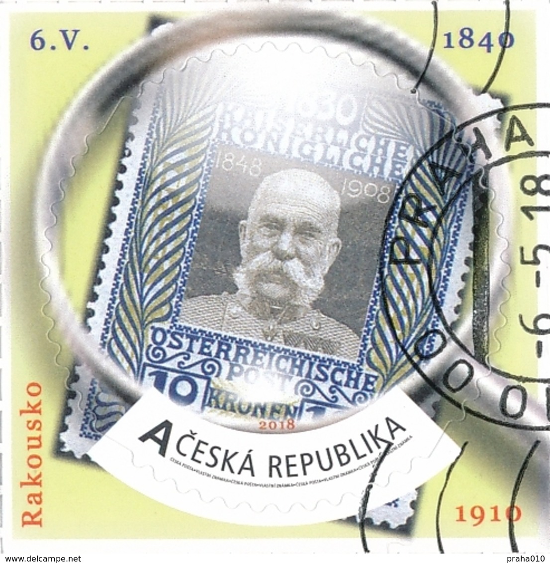 Czech Rep. / My Own Stamps (2018) 0790 (o): The World Of Philately - Postage Stamps Of The Austrian Empire (1910) - Oblitérés