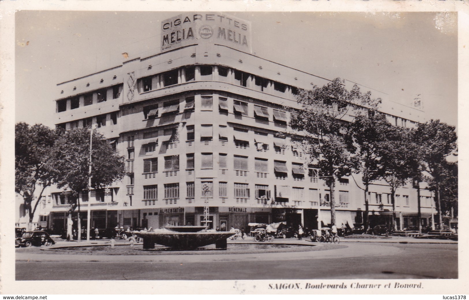 SAIGON / BOULEVARDS CHARNER ET BONARD / JOLI TAMPON POSTE AUX ARMEES 1952 - Viêt-Nam