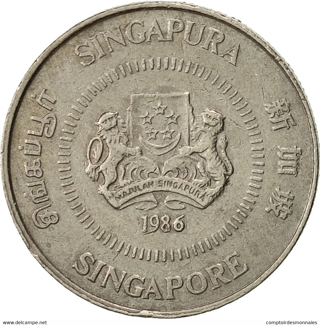 Singapour, 10 Cents, 1986, British Royal Mint, TB+, Copper-nickel, KM:51 - Singapour