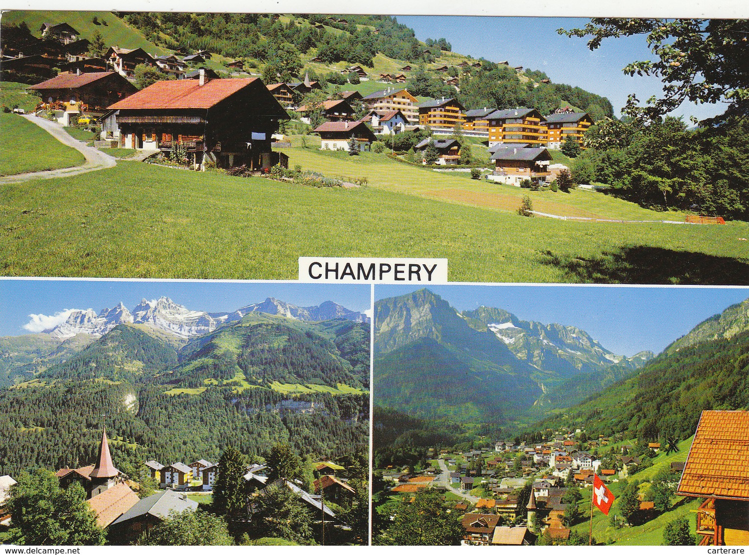 SUISSE,SWITZERLAND,SVIZZERA,HELVETIA,SWISS,SCHWEIZ ,VALAIS,CHAMPERY,PHOTO MONTAGE,ETE - Champéry