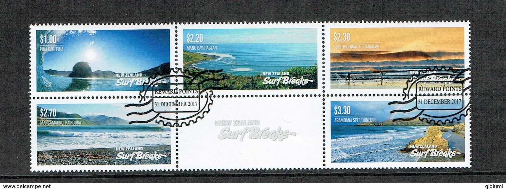 NZ 2017 Surf Breaks Used Set - Oblitérés