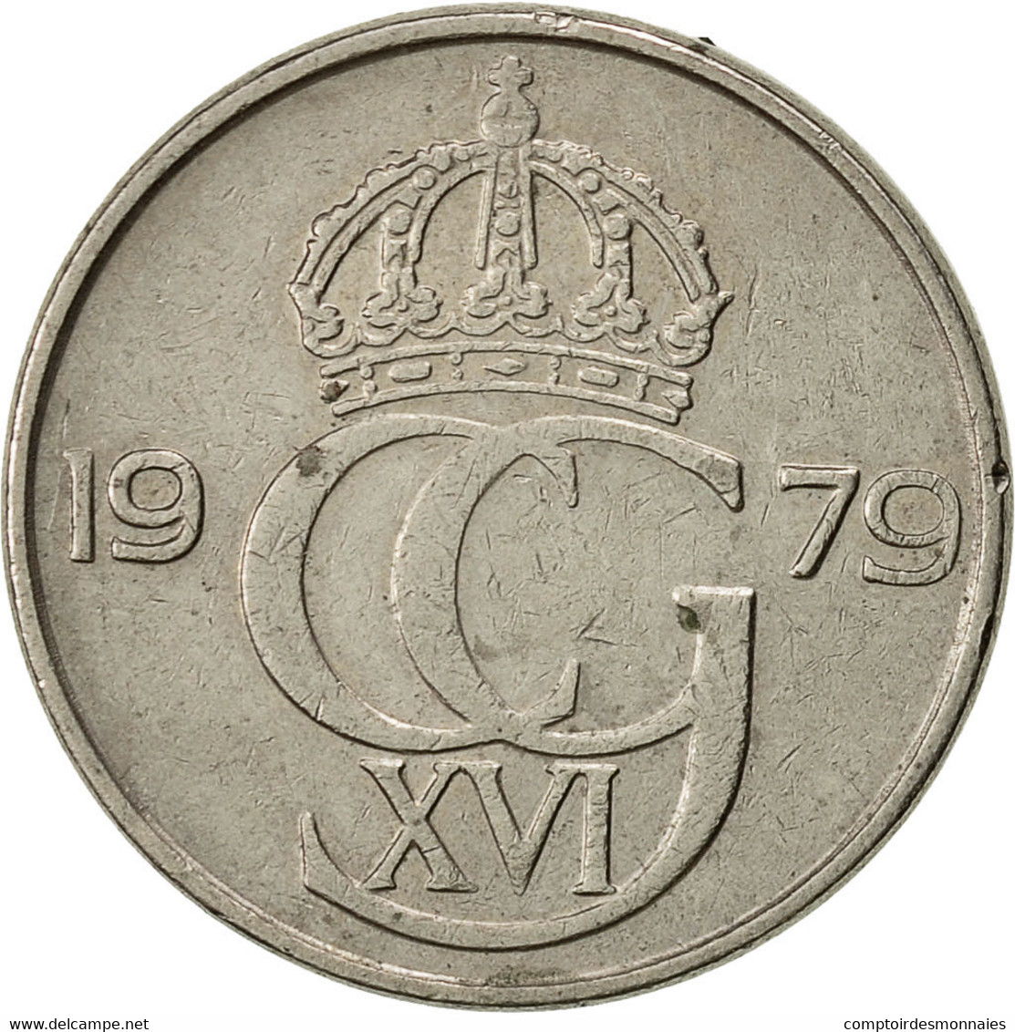 Suède, Carl XVI Gustaf, 50 Öre, 1979, TTB, Copper-nickel, KM:855 - Suède