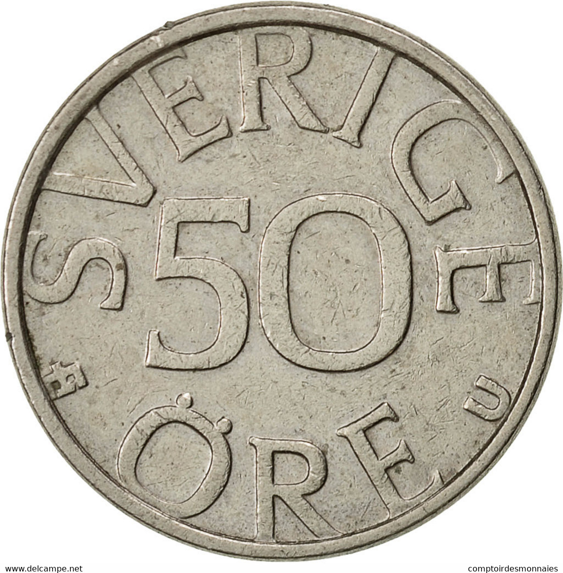 Suède, Carl XVI Gustaf, 50 Öre, 1979, TTB, Copper-nickel, KM:855 - Suède