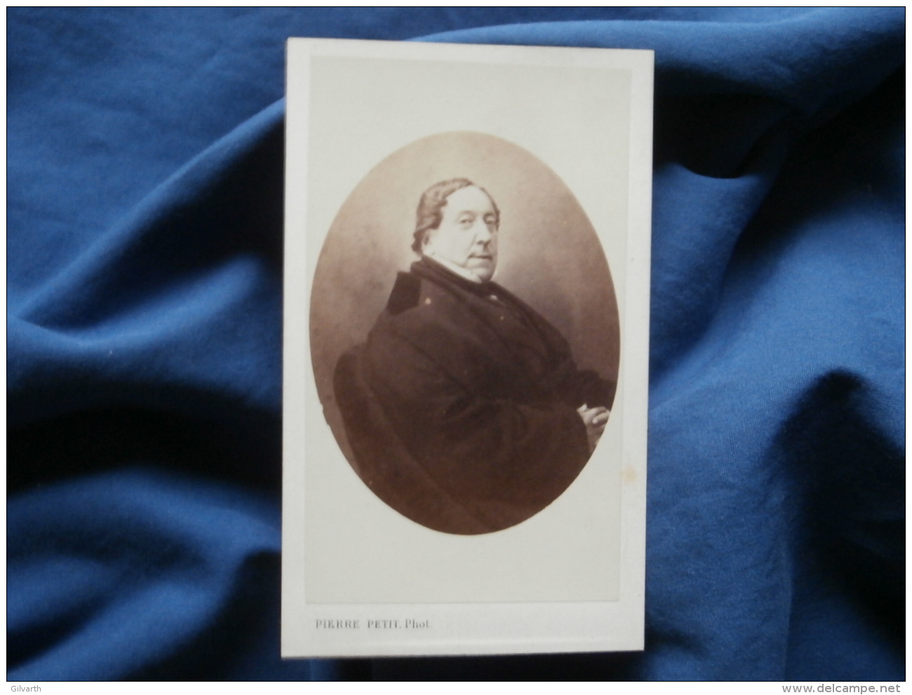 Photo CDV Pierre Petit à Paris - Second Empire Le Compositeur Rossini Vers 1865 L377 - Antiche (ante 1900)