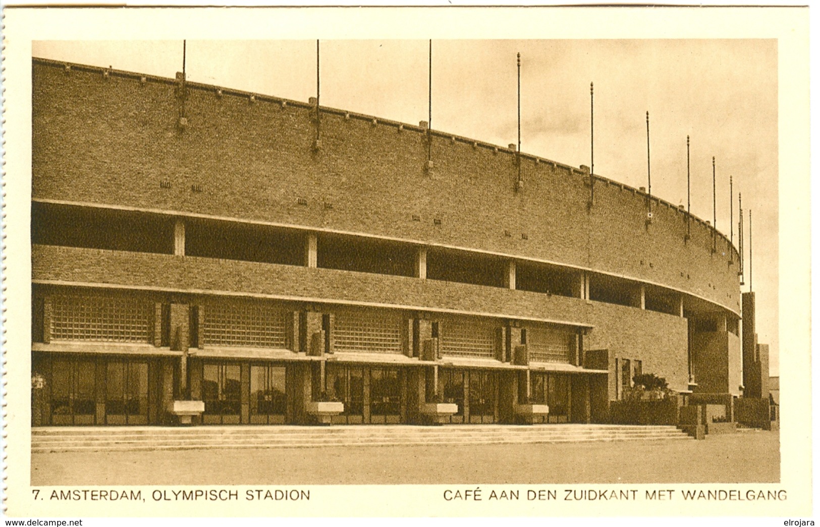 NETHERLANDS Unused Official Olympic Postcard Nr. 7 With The Olympic Stadium Out The Booklet - Estate 1928: Amsterdam