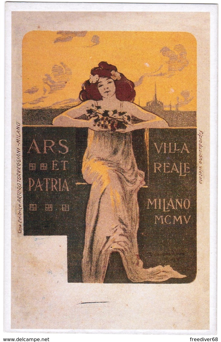 MILANO Ars Et PATRIA 1905 Illustratore N. ALESSANDRINI Pubblicità Advertising Liberty DECO Leggi Bene Villa Reale - Altri & Non Classificati