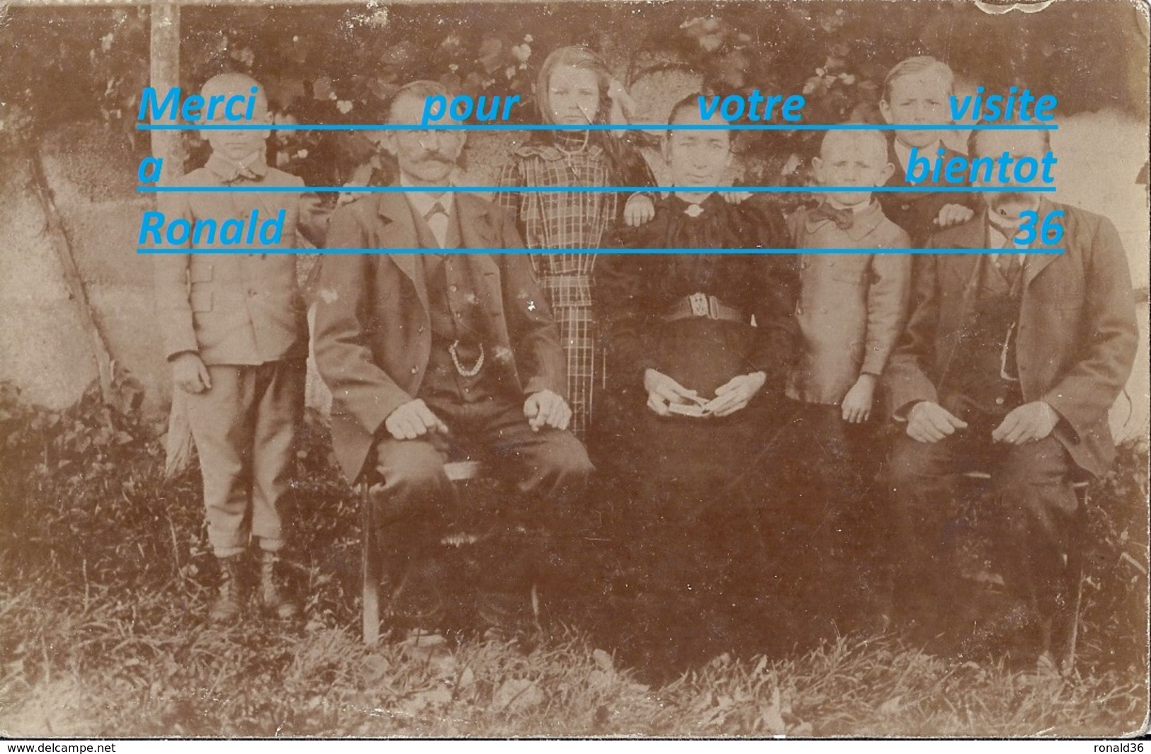 Cpp Portrait Famille De Auguste JACOB JOCOB JOCOF ? Décédé A La Guerre 1914.18 /  Généalogie - Genealogie