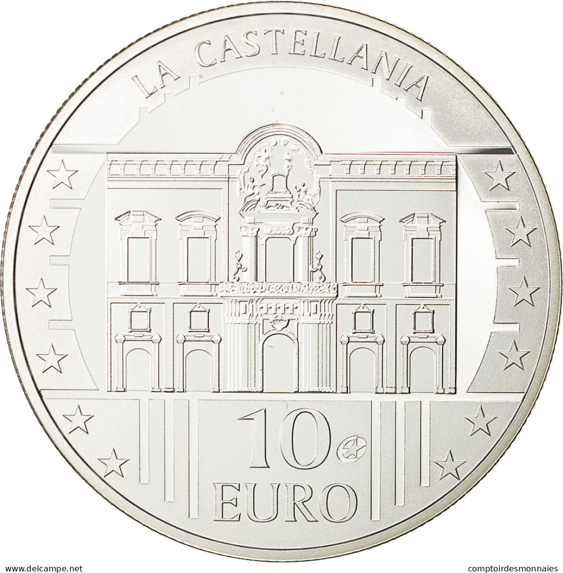 Malte, 10 Euro, La Castellania, 2009, FDC, Argent, KM:133 - Malte