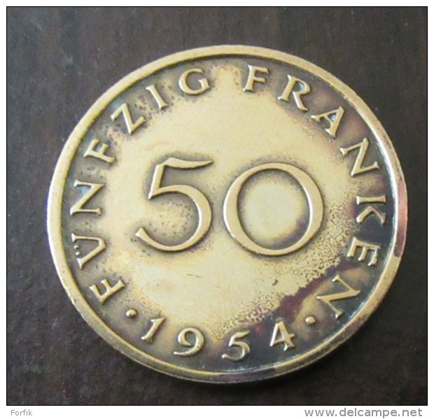 Sarre (Saarland) - Monnaie 50 (Fünfzig) Franken 1954 - SUP - Autres & Non Classés