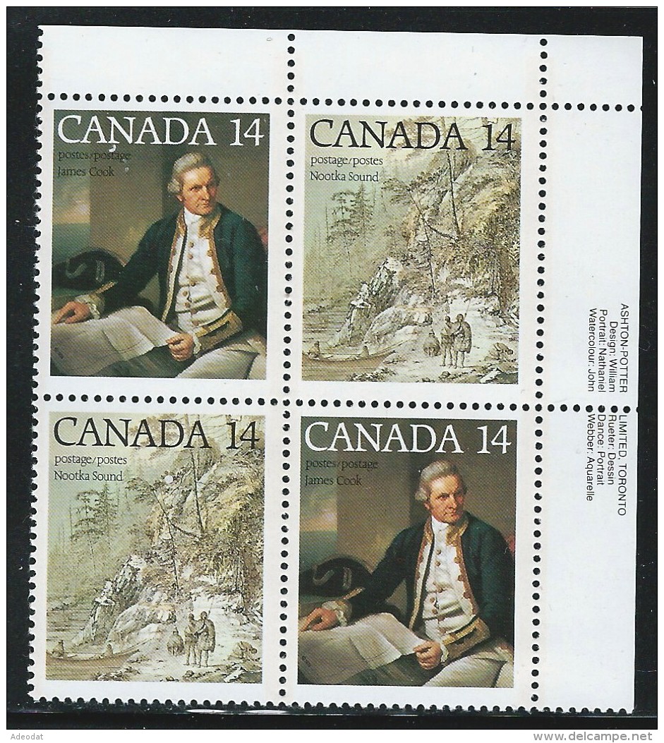 CANADA 1978 SCOTT 763-764** PLATE BLOCK UR - Unused Stamps