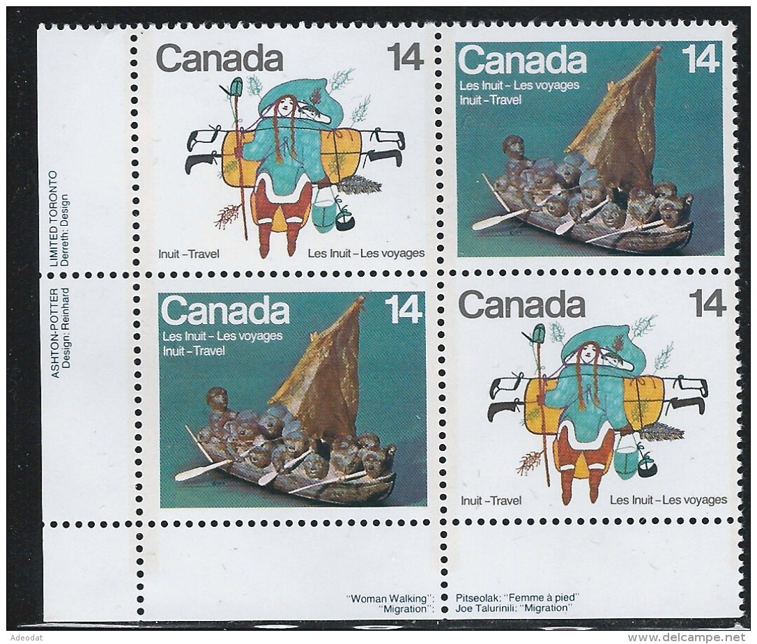 CANADA 1978 SCOTT 769-770** PATE BLOCK LL - Ongebruikt