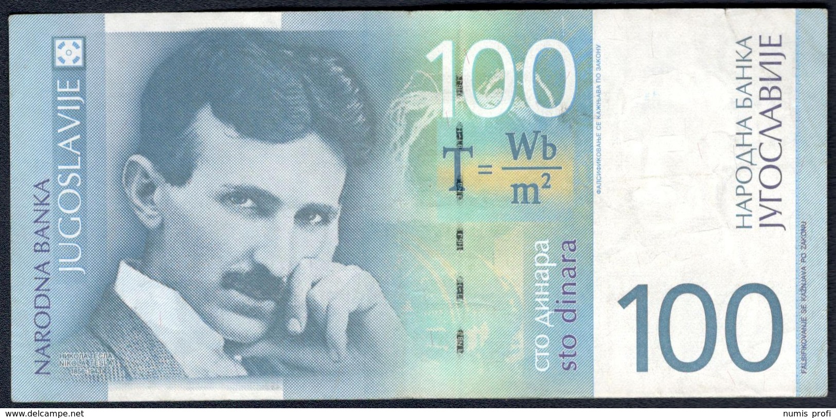 Yugoslavia - 100 Dinars 2000 - P 156 - Jugoslavia