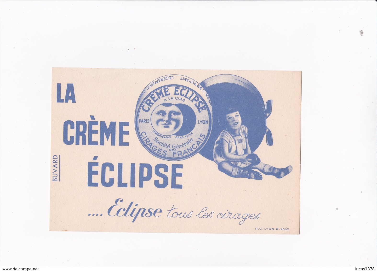 LA CREME ECLIPSE ECLIPSE TOUS LES CIRAGES / BLEU / RARE - Produits Ménagers