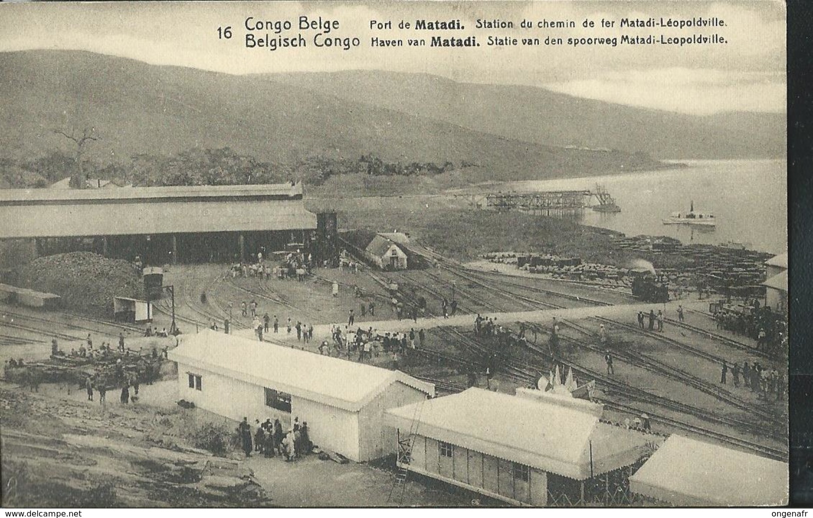 C.  Du Dr. Stibbe 1986  : N° 42. Vue: 16 : Port De Matadi, Station De Chemins De Fer Obl. Dungu 1913 - Ganzsachen