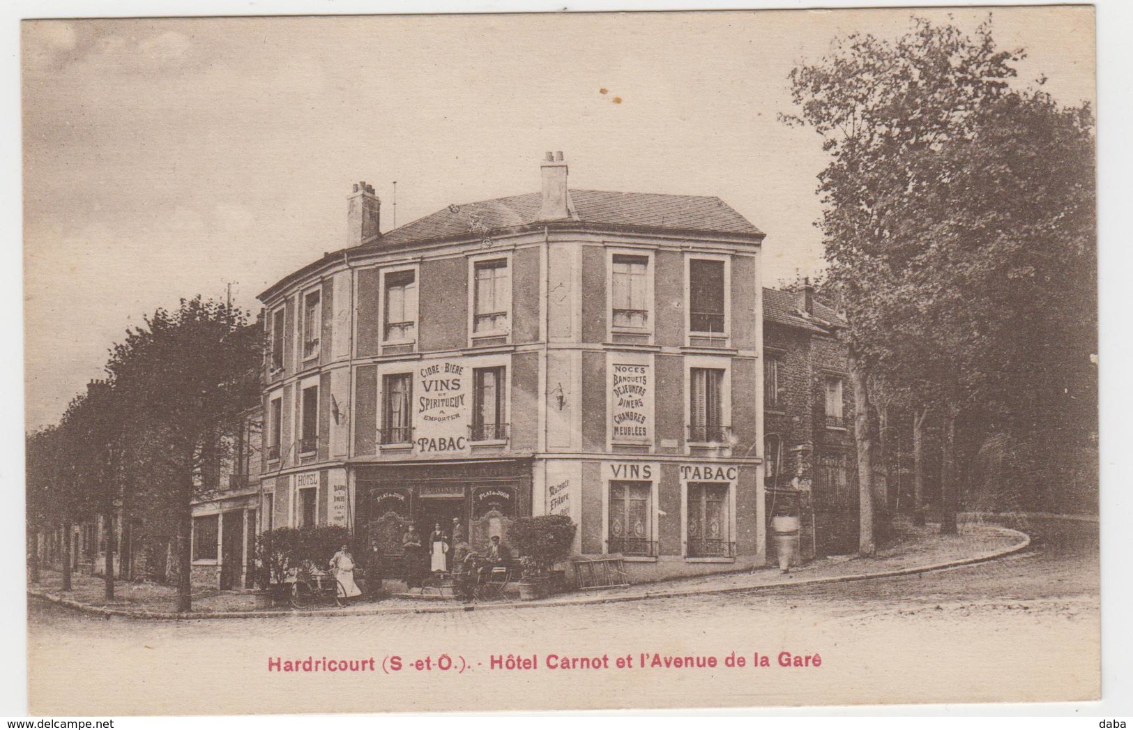 Hardricourt.  Hôtel Carnot Et L'Avenue De La Gare - Hardricourt