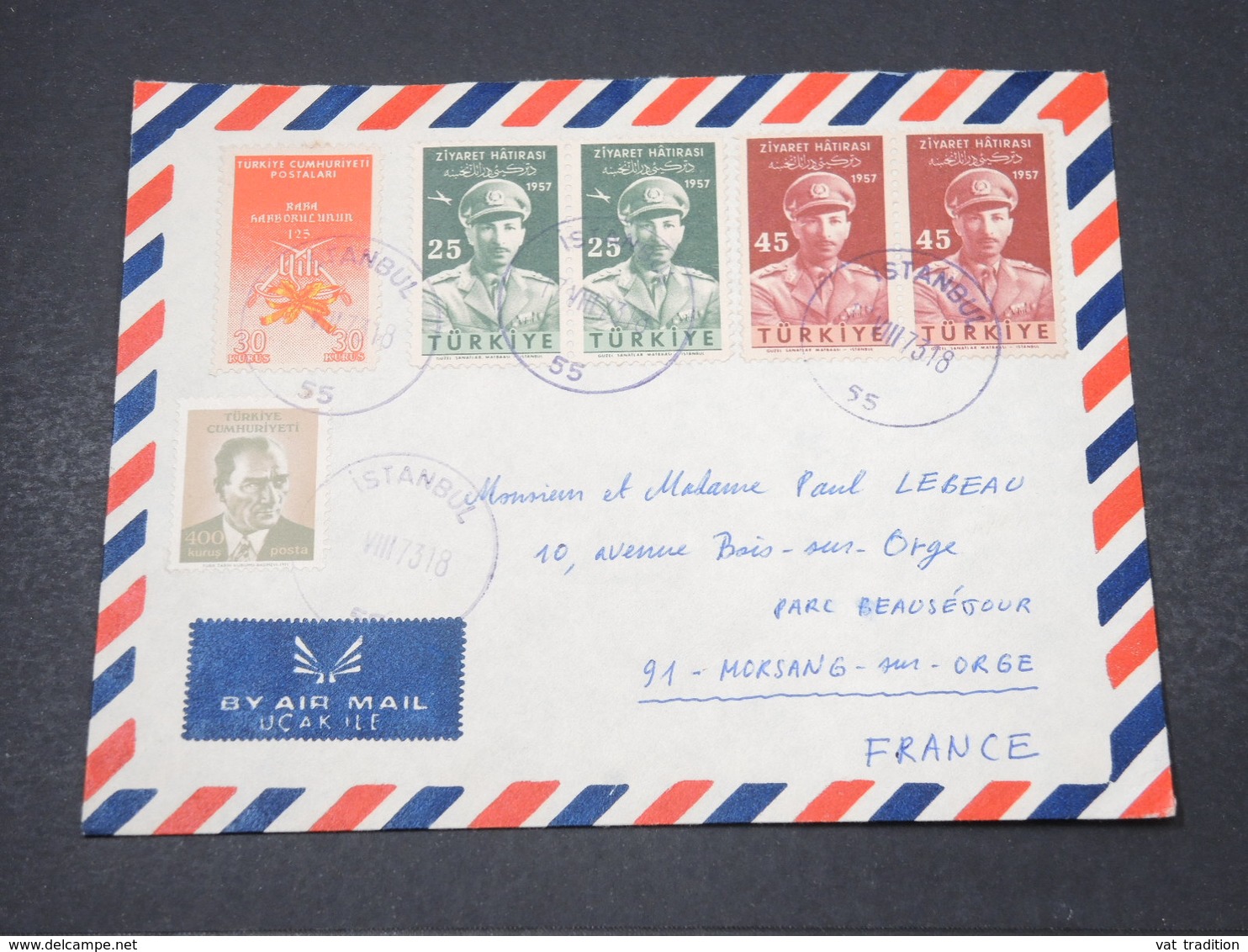 TURQUIE - Enveloppe De Istanbul Pour La France - L 16854 - Briefe U. Dokumente