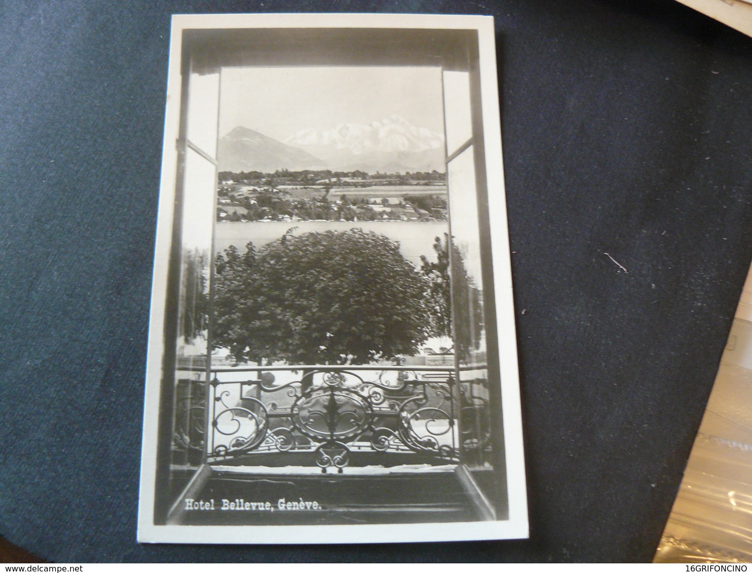 ANCIENT NEW SMALL POSTCARD OF GENEVE "HOTEL BELLEVUE" 9 X 14 Cm.BELLA CARTOLINA DELL'HOTEL DI GINEVRA - Bellevue