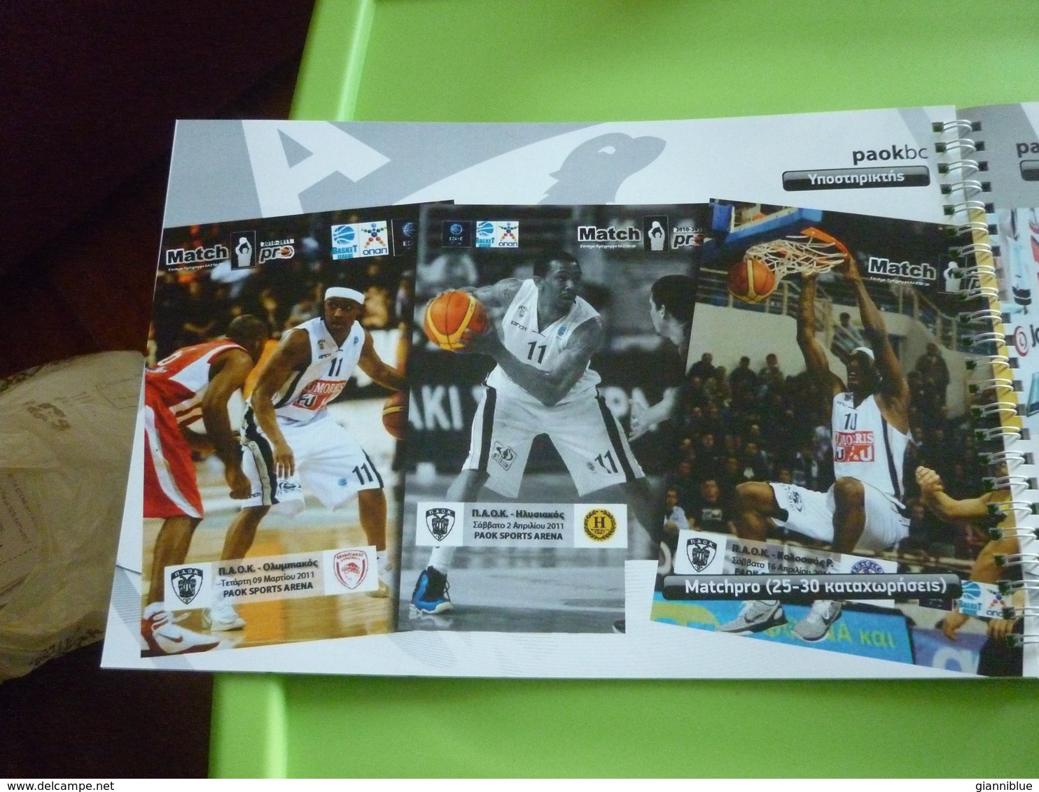 PAOK Thessaloniki basketball team hard cover sponsor book