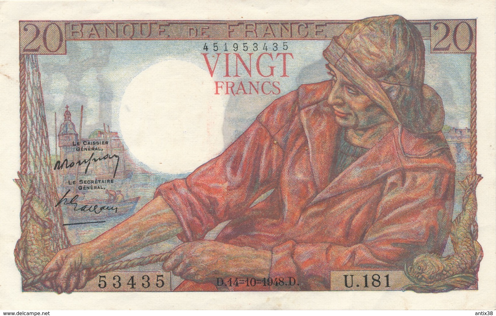 H139 - Billet 20 Francs Type Pêcheur 1948 - 20 F 1942-1950 ''Pêcheur''