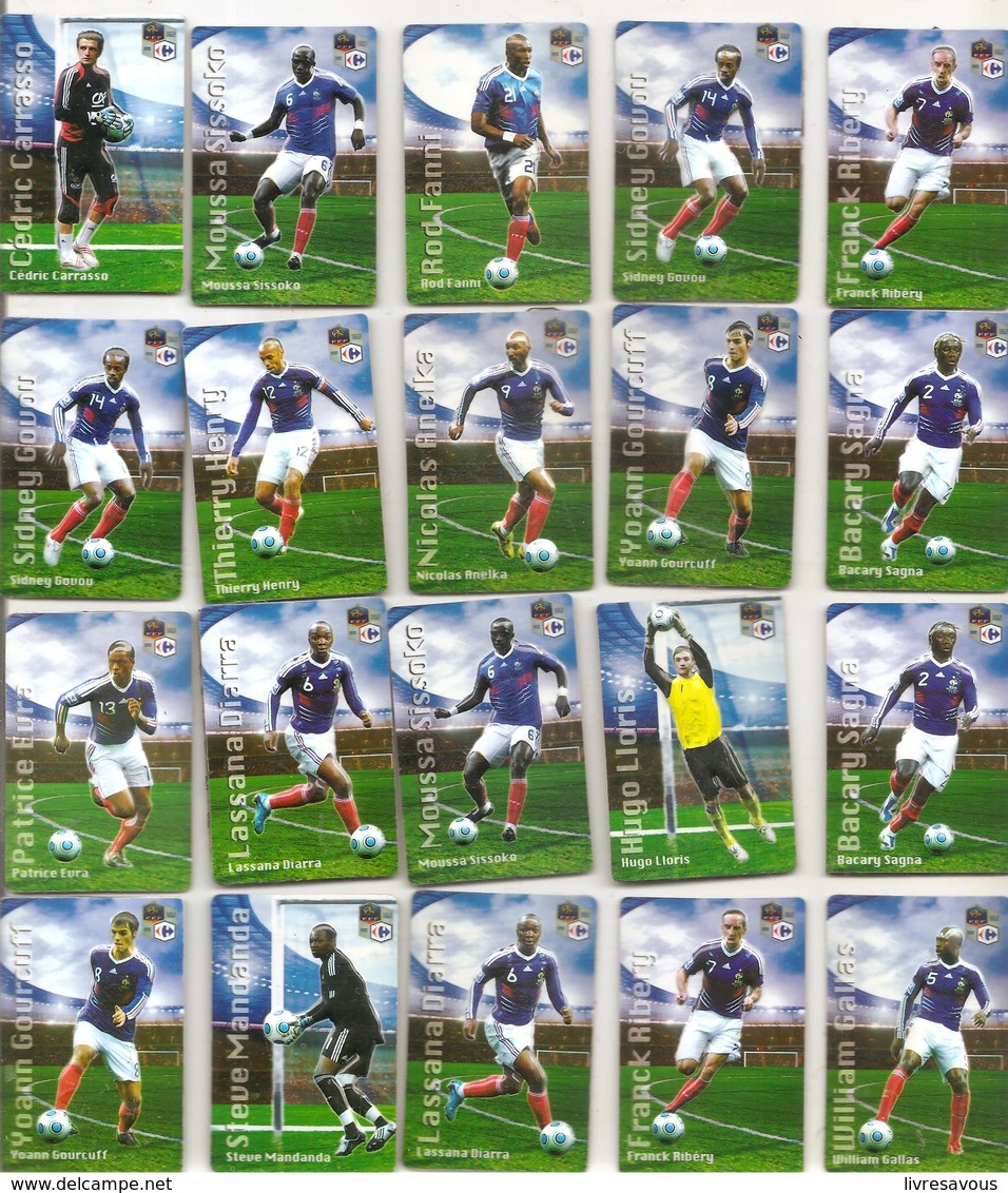 Magnets Lot De 20 Magnets Des Joueurs De L'équipe De France De Football De La Coupe Du Monde 2010 Offerts Par Carrefour - Sport