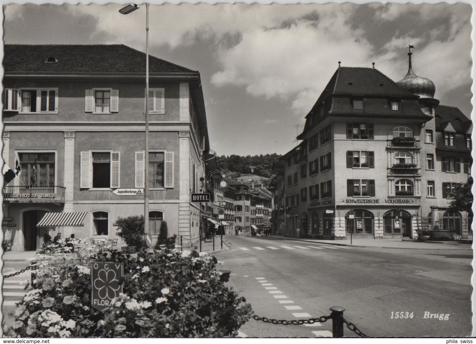 Brugg - Schweizerische Volksbank, Hotel Rotes Haus - Photo: Rud. Suter - Other & Unclassified