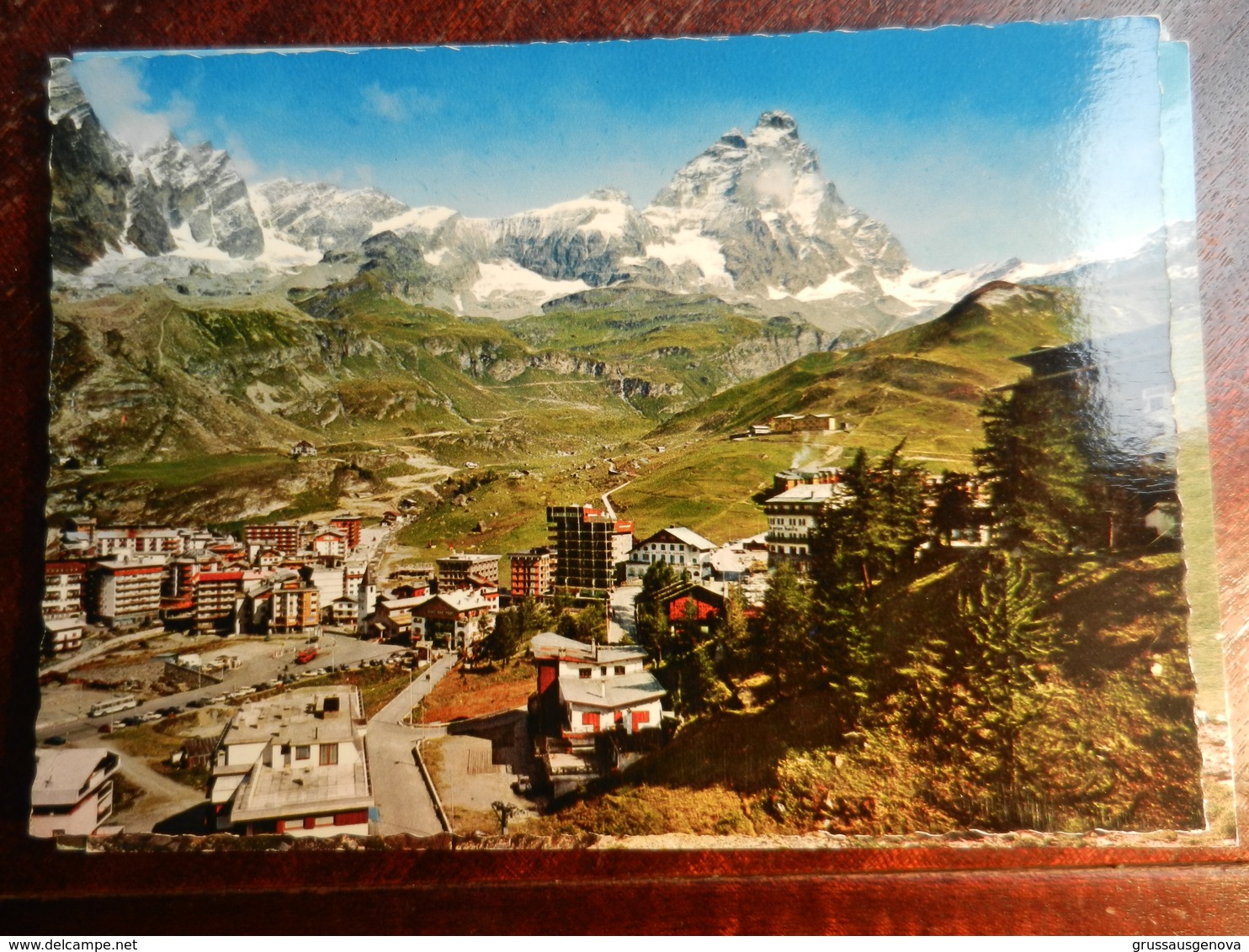 17096) CERVINIA E MONTE CERVINO SULLO SFONDO PANORAMA NON VIAGGIATA - Altri & Non Classificati