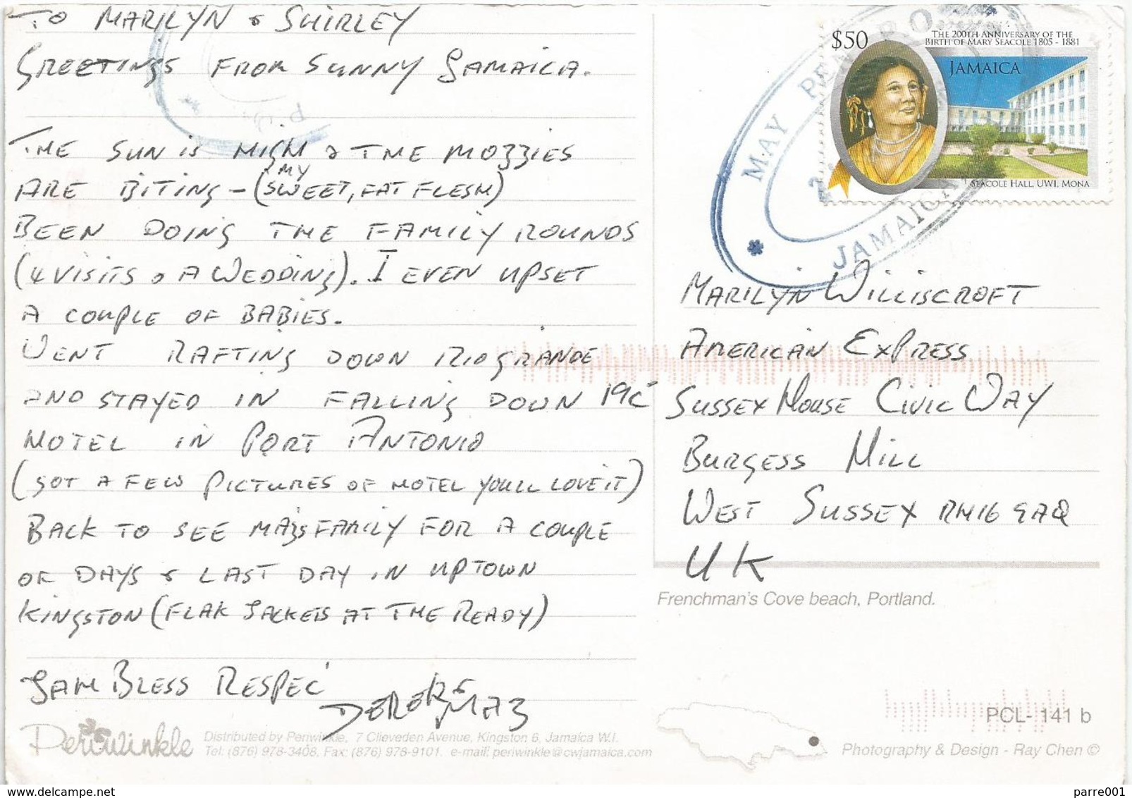 Jamaica 2006 May Pen Nurse Crimea War Mary Seacole Viewcard - Jamaica (1962-...)