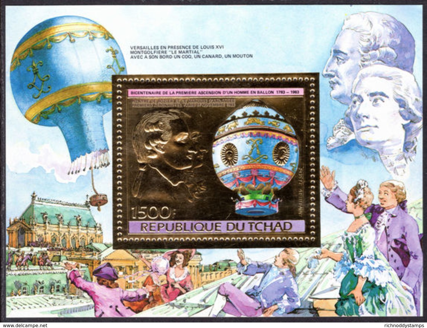 Chad 1983 Montgolier Balloon Souvenir Sheet Unmounted Mint. - Chad (1960-...)