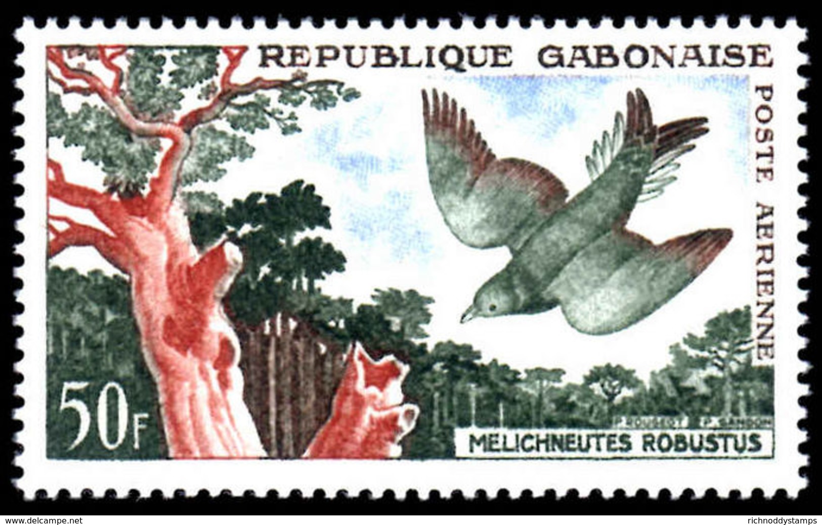 Gabon 1961 50fr Air Birds Unmounted Mint. - Gabon