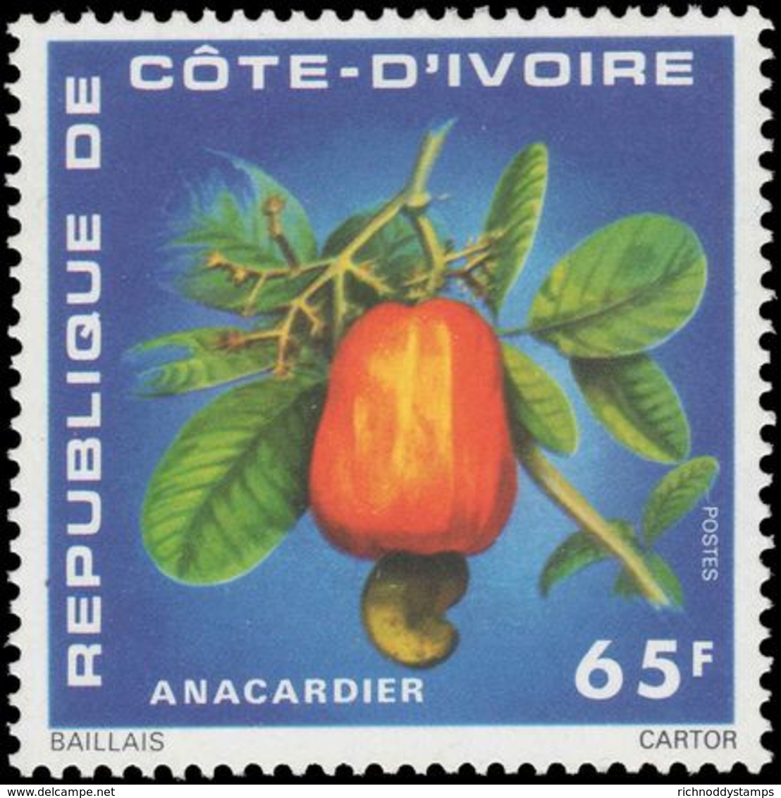 Ivory Coast 1976 Cashew Nuts Unmounted Mint. - Ivory Coast (1960-...)