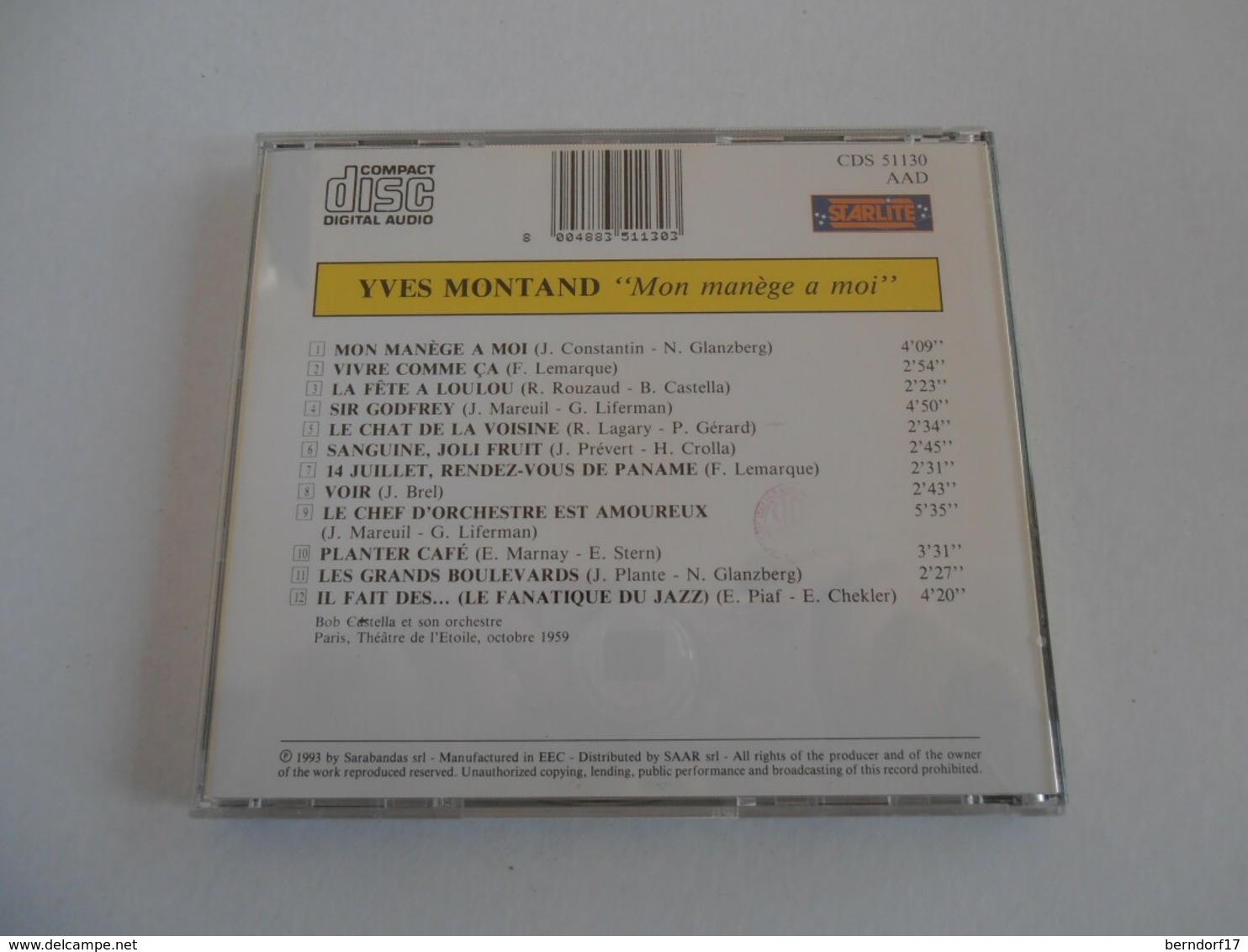 Yves Montand - Mon Manège A Moi - CD - Sonstige - Franz. Chansons