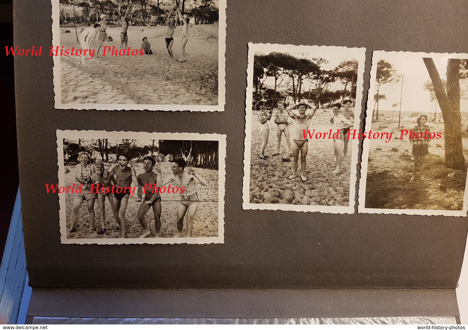 Album de + de 160 photos - CALVI ( Corse ) - Le Club Olympique - vers 1950 - Sport Plage Activité Homme Femme Avion