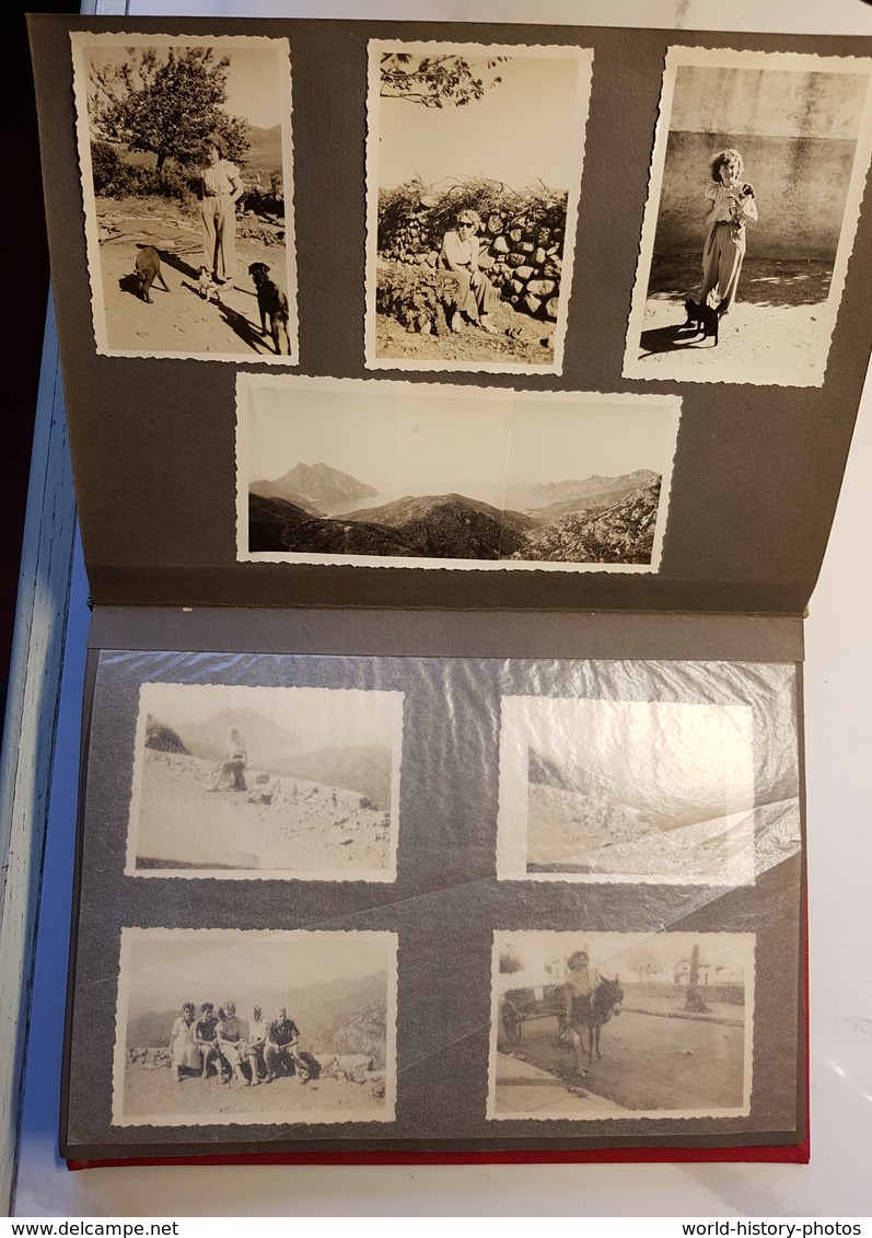 Album de + de 160 photos - CALVI ( Corse ) - Le Club Olympique - vers 1950 - Sport Plage Activité Homme Femme Avion