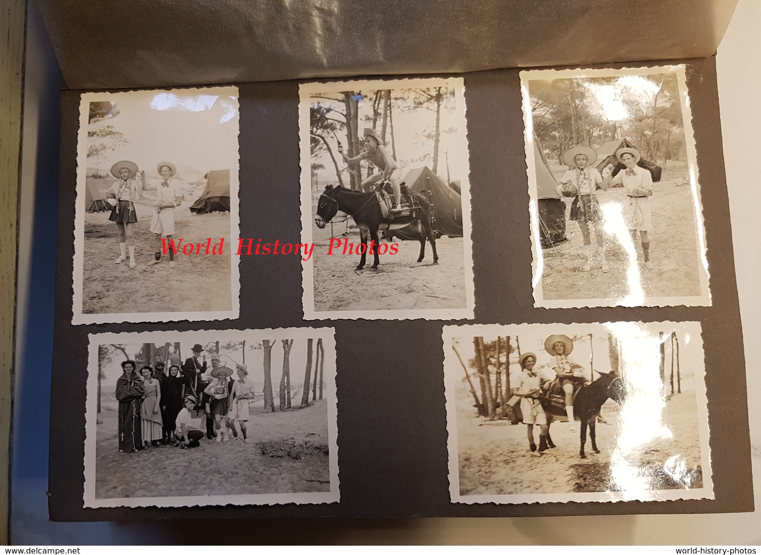 Album de + de 160 photos - CALVI ( Corse ) - Le Club Olympique - vers 1950 - Sport Plage Activité Homme Femme Avion