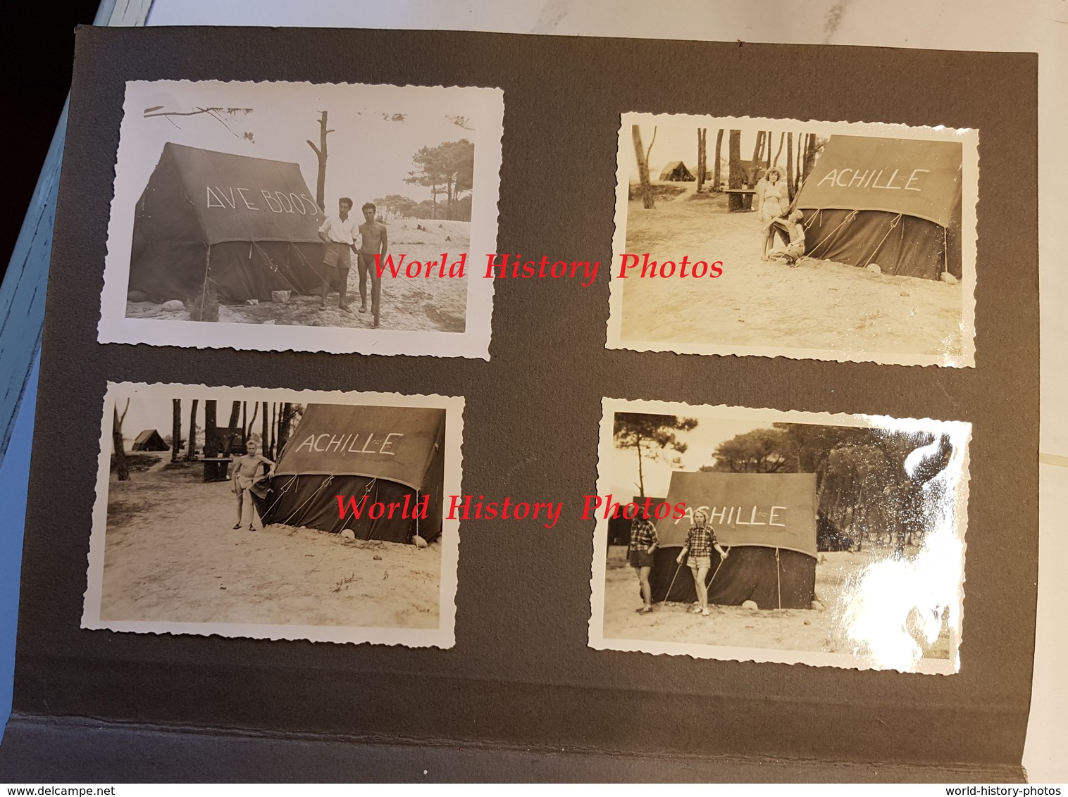 Album de + de 160 photos - CALVI ( Corse ) - Le Club Olympique - vers 1950 - Sport Plage Activité Homme Femme Avion