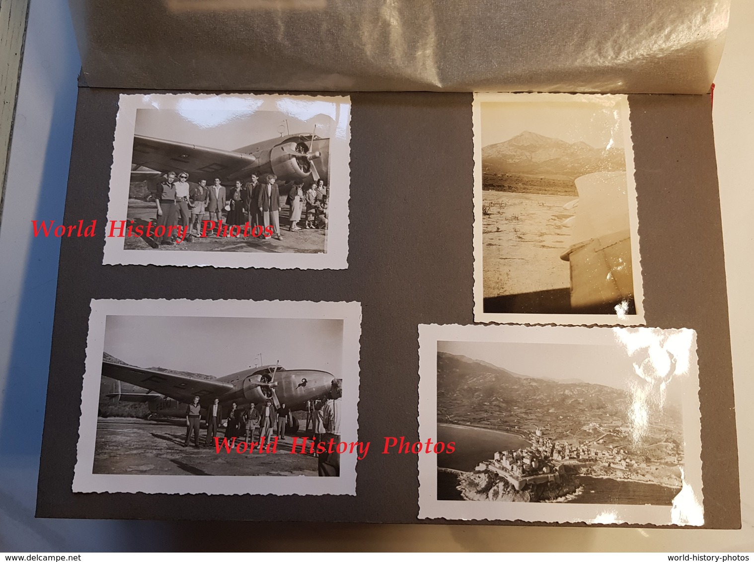 Album de + de 160 photos - CALVI ( Corse ) - Le Club Olympique - vers 1950 - Sport Plage Activité Homme Femme Avion