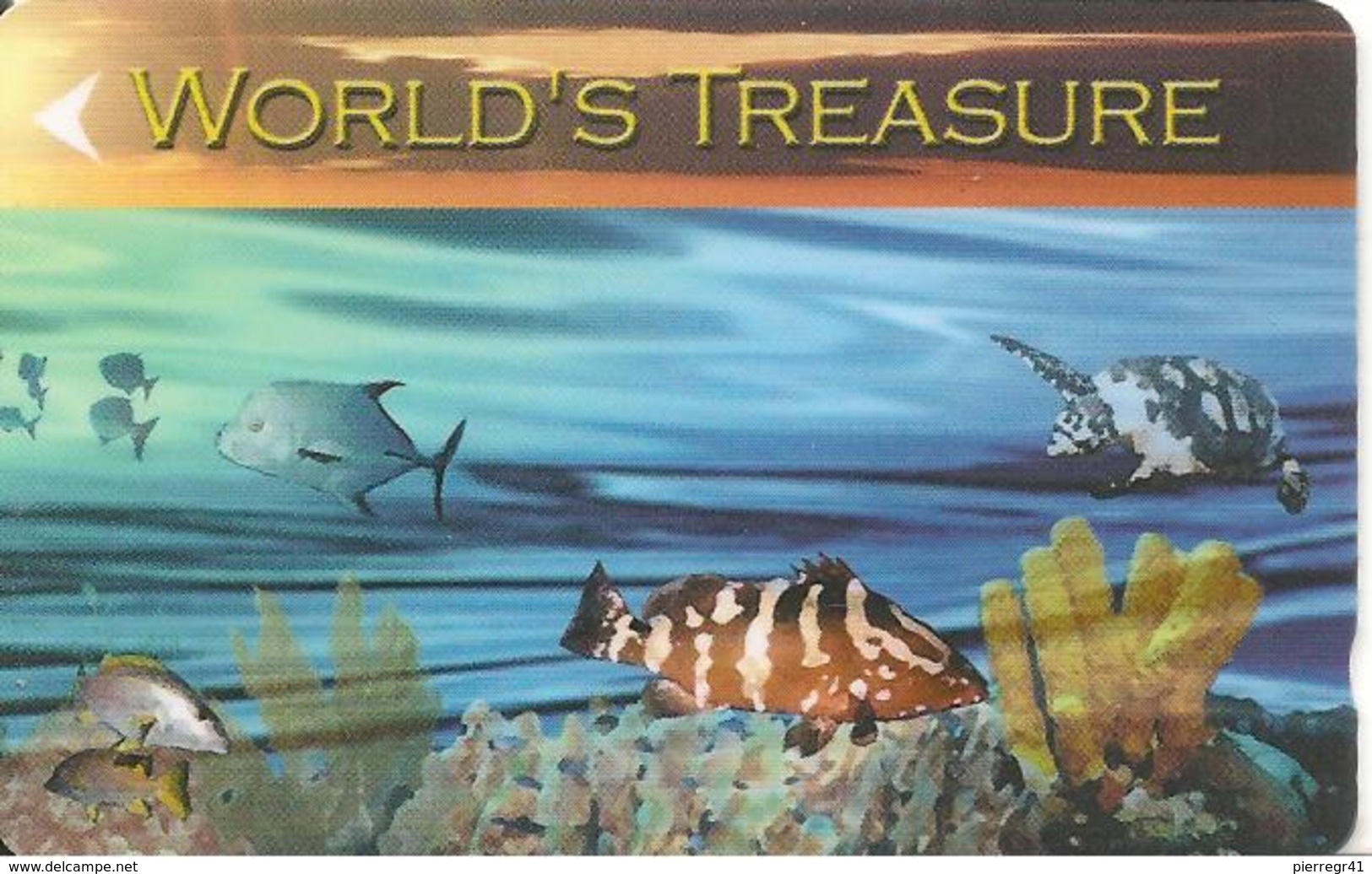 CARTE-MAGNETIQUE-2003 -10$-SINGAPOUR-WORLD TREASURE/POISSONS-CORAIL-TBE-RARE - Singapour