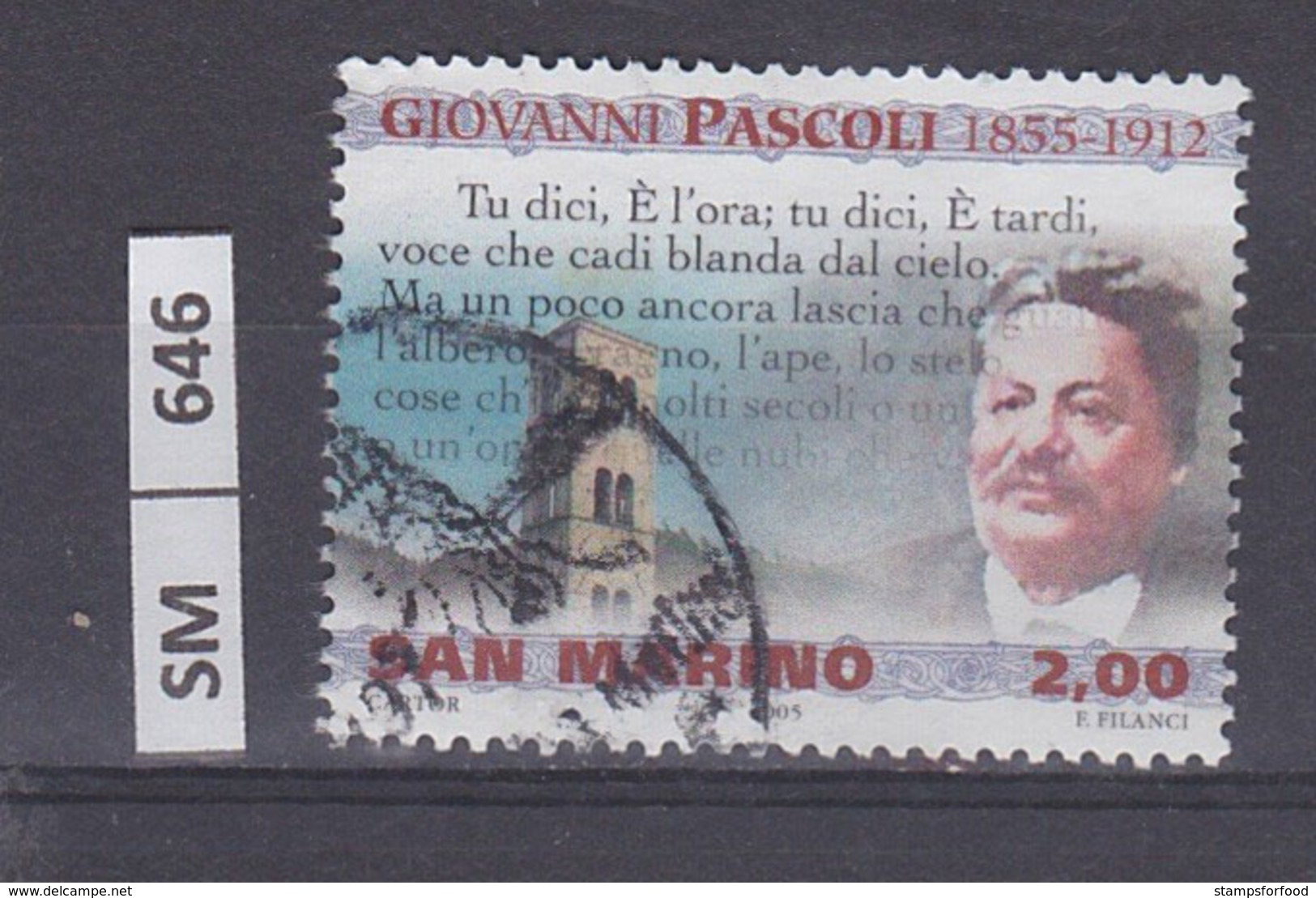 SAN MARINO      2005	G. Pascoli  2,00 Usato - Usados